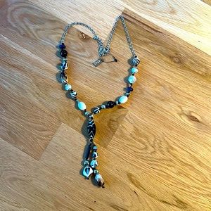 NWT Gorgeous Chicos Black and white necklace.